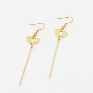 Coll. Japon / Boucles d'oreilles dorées Hana